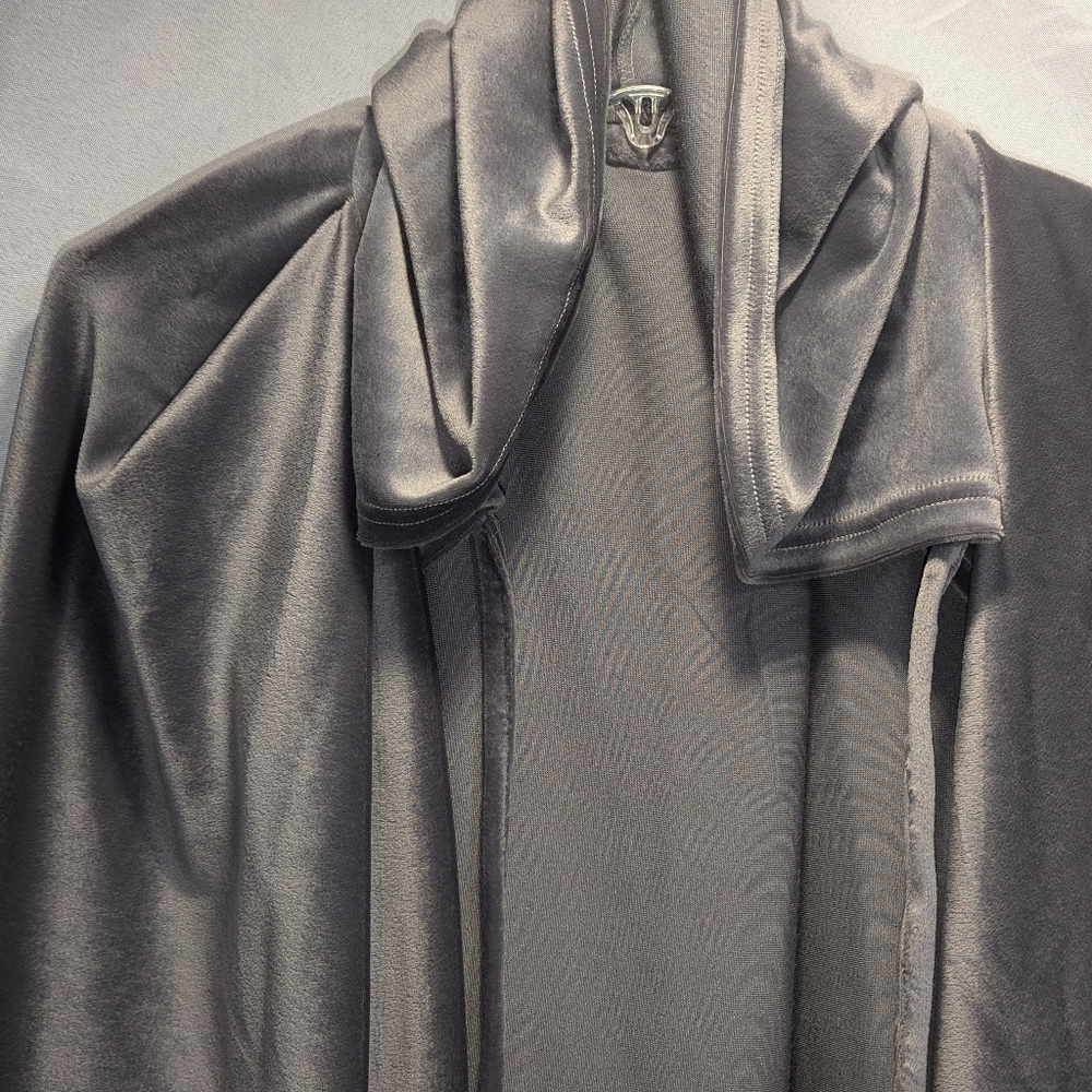 New men women Halloween costume handmade long hooded gray cape cloak - Picture 5 of 5